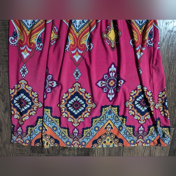 Kiara Women's Bright Colorful Paisley Bohemian Summer Beach Cover Up Size Med - Picture 6 of 16